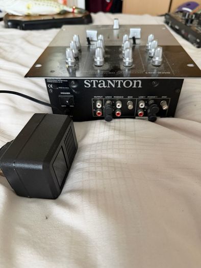 Stanton SMX 201 Professional 2 Channel DJ Mixer with Power Supply Phono Line