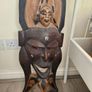 Carved African Wooden Mask Sculpture Image 2
