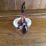 Art Glass Amethyst and Clear Glass Swan Image 3