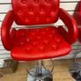 Red leather Stools for Kitchen or Office Image 3