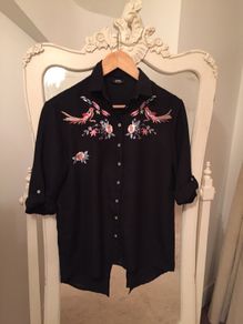 Stunning River Island "Bird of Paradise" Mottiff Blouse age 10