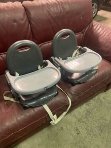 chicco high chairs x2