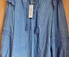 BNWT - M&S demin lace blouse UK 8