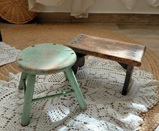 Vintage Petite Wooden Stools