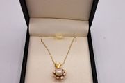 9ct yellow gold pearl necklace