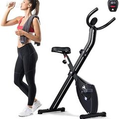 Folding Exercise Bike, Indoor Cycling Stationary Bike