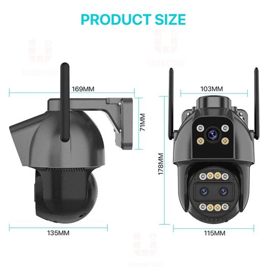 4K HD 4G Sim Card or WiFi IP Camera Outdoor 10X Zoom Three Lens Dual Screen Sim Card PTZ Camera AI Tracking CCTV Video Surveillance Camera