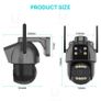 4K HD 4G Sim Card or WiFi IP Camera Outdoor 10X Zoom Three Lens Dual Screen Sim Card PTZ Camera AI Tracking CCTV Video Surveillance Camera Image 2