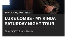 Luke Combs Sunday 19th July