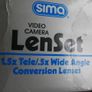 Sima  Video camera LenSet 1.5x Telephoto / .5x Wide Angle Conversion Image 5