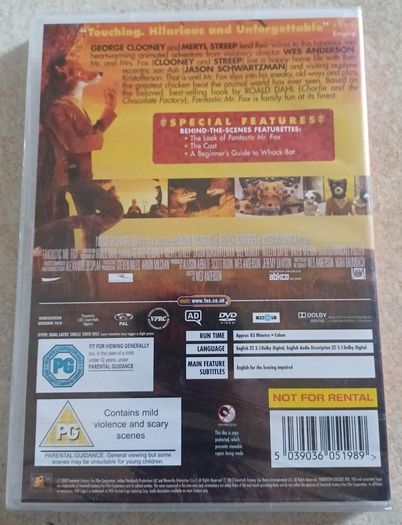 Fantastic Mr Fox (2009) DVD new & sealed