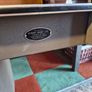 industrial steel desk featuring a light-colored laminate top Image 4