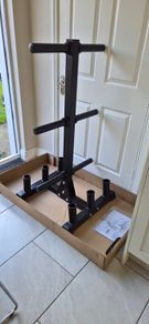 brand new heavy duty olympic plate and bar storage rack