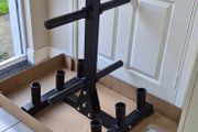 brand new heavy duty olympic plate and bar storage rack