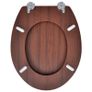 Toilet Seats with Lids 2 pcs MDF Brown Image 7