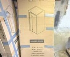 3 sets of Glass Shower doors and a Tray - Job Lot