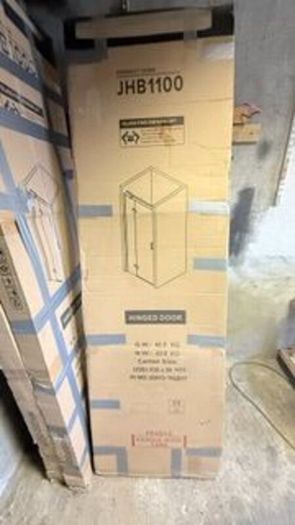 3 sets of Glass Shower doors and a Tray - Job Lot