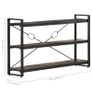 3-Tier Bookcase Black 140x30x80 cm Solid Mango Wood Image 5