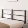 16cm Low Profile King Bed Frame with Headboard, 5ft Metal Sturdy Steel Slat Support, Noise-Free 150x200cm Platform Mattress Base, No Box Spring Needed, Black Image 6