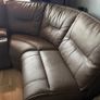 cinema room reclining leather sofa Image 8