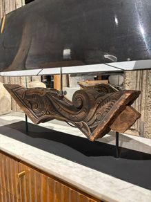 Reclaimed wood table lamp