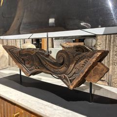 Reclaimed wood table lamp