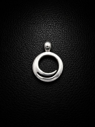 Vintage 925 Sterling Silver Geometric Modernist Pendant
