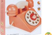 Mentari Wooden Toy Ring Ring Telephone - Pretend Play With Children Ages 2+