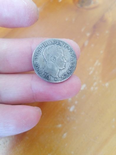 1822 German States Silver 1/6 Thaler Coin