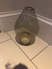 2 x IKEA Holmrja glass light shades
