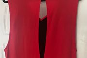 DKNY red dress with black insert size Xs