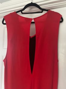 DKNY red dress with black insert size Xs