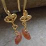 Sunstone earrings,Gold earrings, Gemstone earrings,Gift Image 4