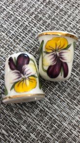Pair of Portmeirion fine bone China Thimbles