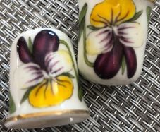 Pair of Portmeirion fine bone China Thimbles