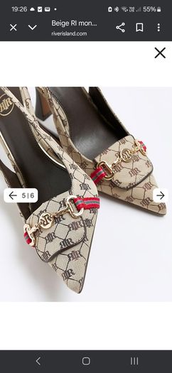 River Island Monogram heels