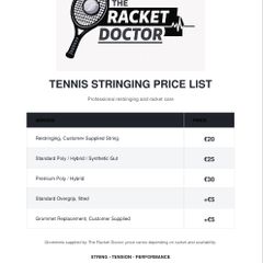 Tennis Racket Stringing Service