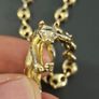 18k gold pendant cat / panther with diamonds Image 3