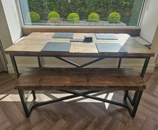Barrell & Gunn dining table and bench