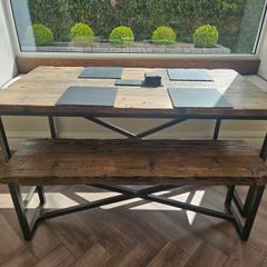 Barrell & Gunn dining table and bench