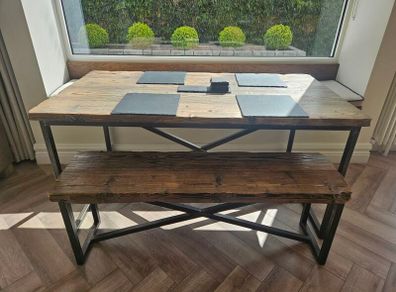 Barrell & Gunn dining table and bench