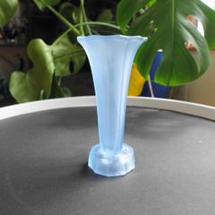 Art Deco Ankerglas Bernsdorf 1930's  Blue Glass 'Trumpet' Vase