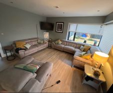 Corner, two seater and arm chair like new