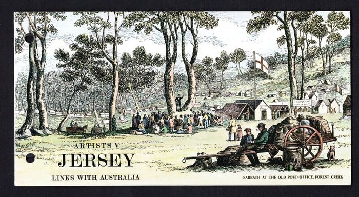 1984 Jersey Links with Australia Jersey Artists (5th Series) Paintings by John Alexander Gilfillan Commemorative Stamps Presentation Pack