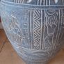 Vintage Egyptian flower plant pot Image 2