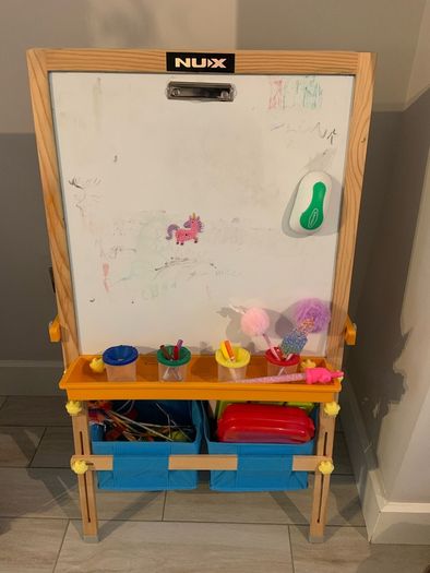 blackboard & whiteboard for kids with holders