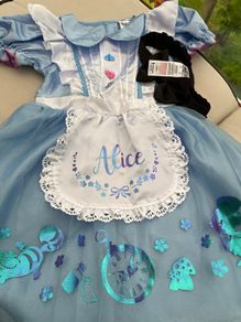 Alice in wonderland dress and headband halloween costume