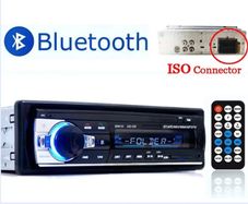 Single 1 Din Car Stereo Bluetooth FM/USB/AUX/SD MP3 Player Radio Remote + Frame