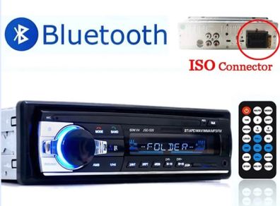 Single 1 Din Car Stereo Bluetooth FM/USB/AUX/SD MP3 Player Radio Remote + Frame