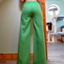 1960s Vintage Fusalp bright green wide leg tailored trousers Image 6